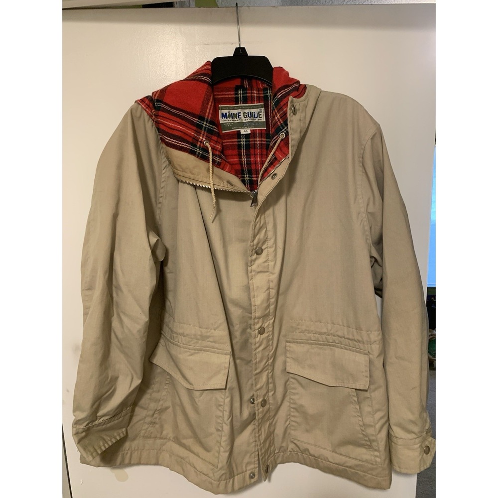 Vintage Maine Guide Outdoor Hooded Jacket Size 44